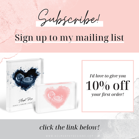 Get 10% Off Your First Order! Baby Keepsakes, Ultrasound Art, Embryo Designs