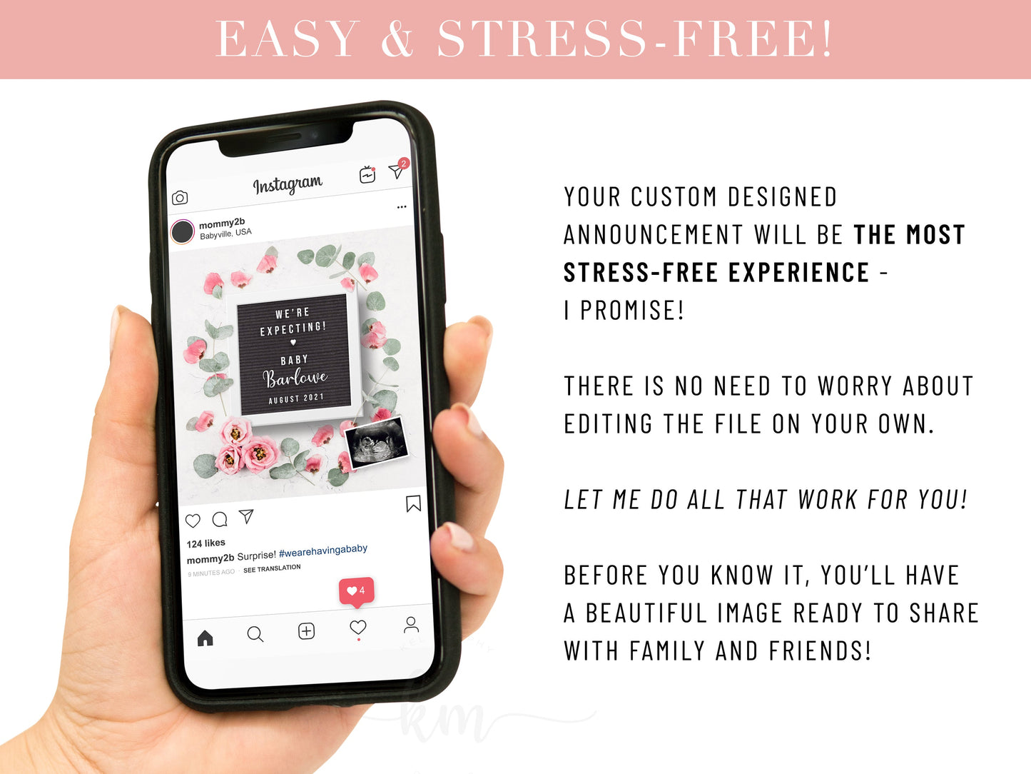 Digital Pregnancy Announcement easy and stress-free social media idea