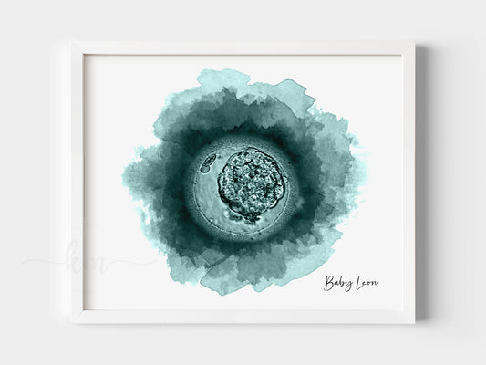 Personalized circle embryo keepsake for IVF or pregnancy loss gift