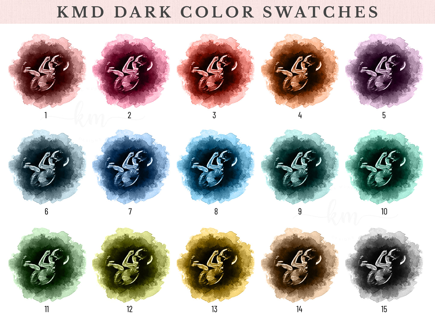Color Swatches for Baby Keepsakes - ultrasound art baby shower guestbook alternative - Abide and Grace