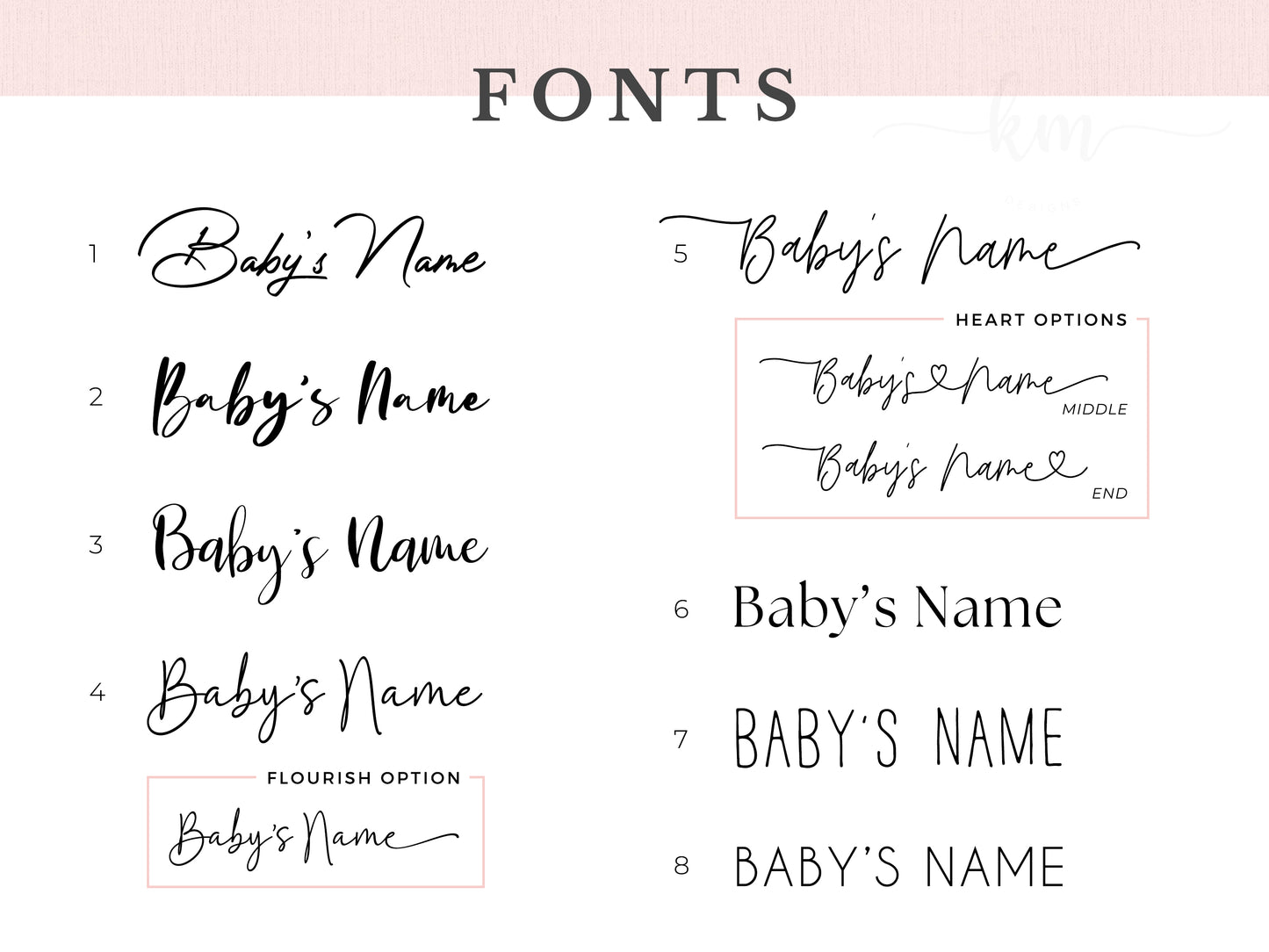 Baby Shower Guestbook Art with Hearts Watercolor Ultrasound