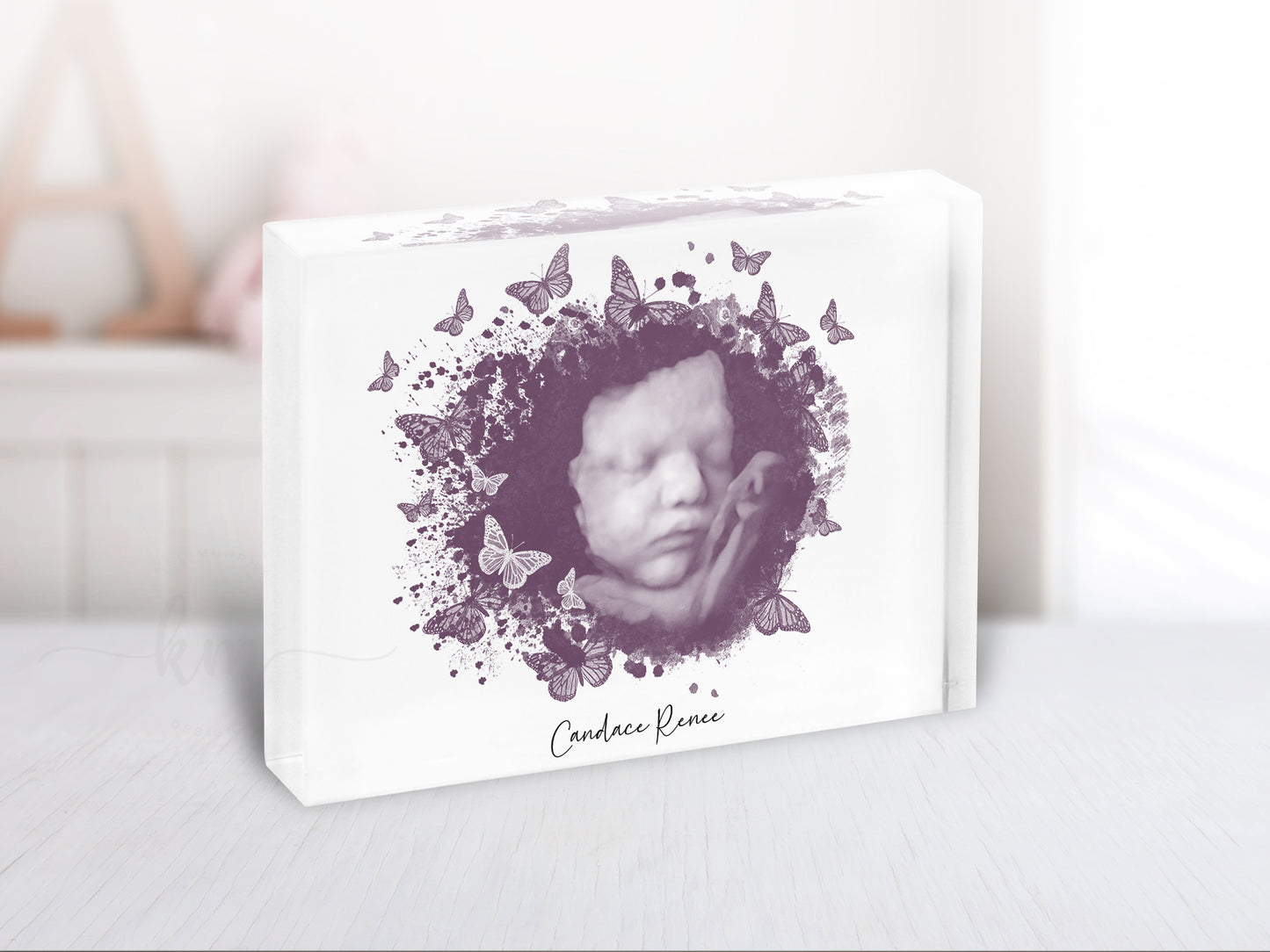Butterflies Watercolor Ultrasound Art