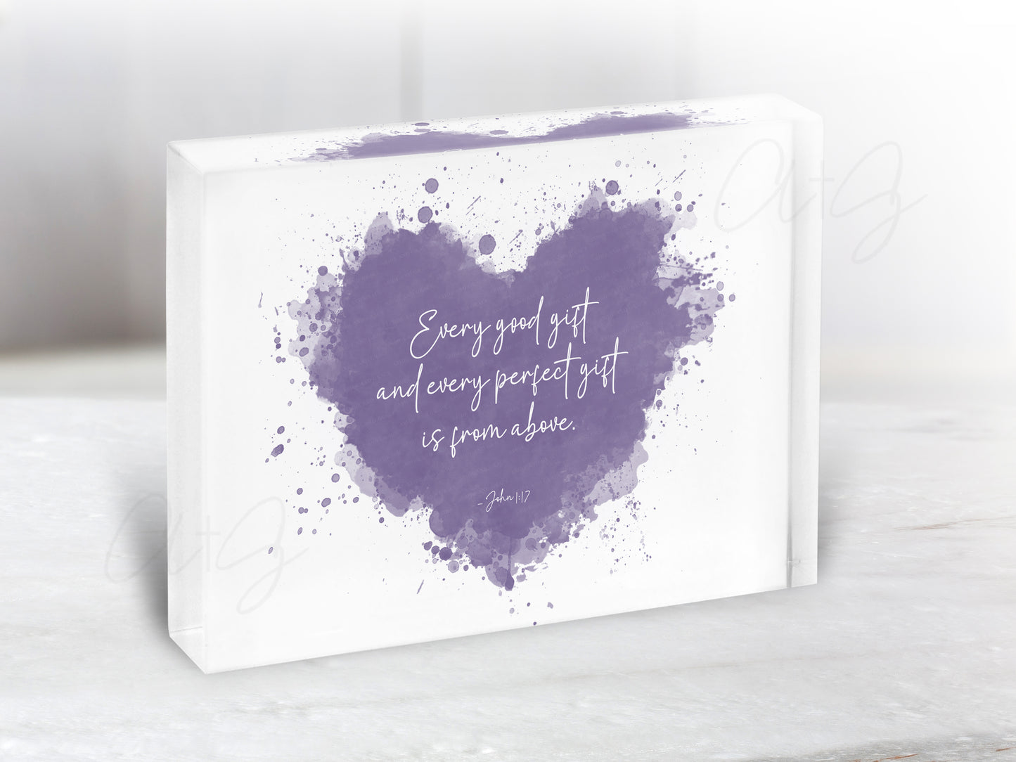 John 1:17 heart Scripture print for rainbow baby gift or baby loss encouragement