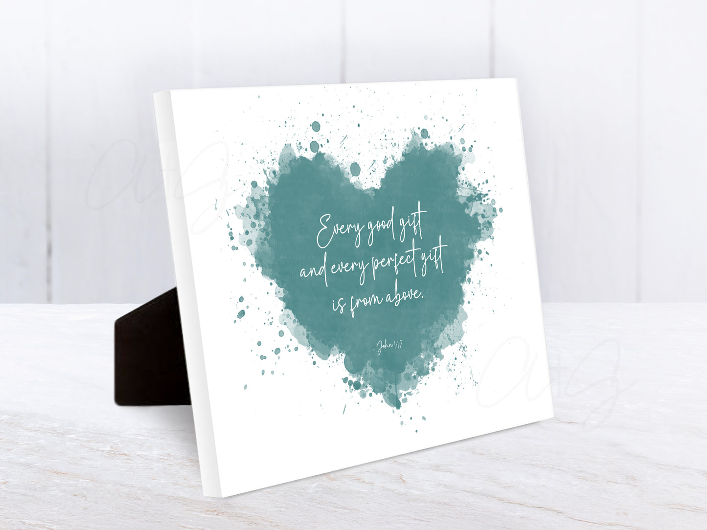Every good gift and every perfect gift is from above Bible verse art print for baby shower or encouragement gift