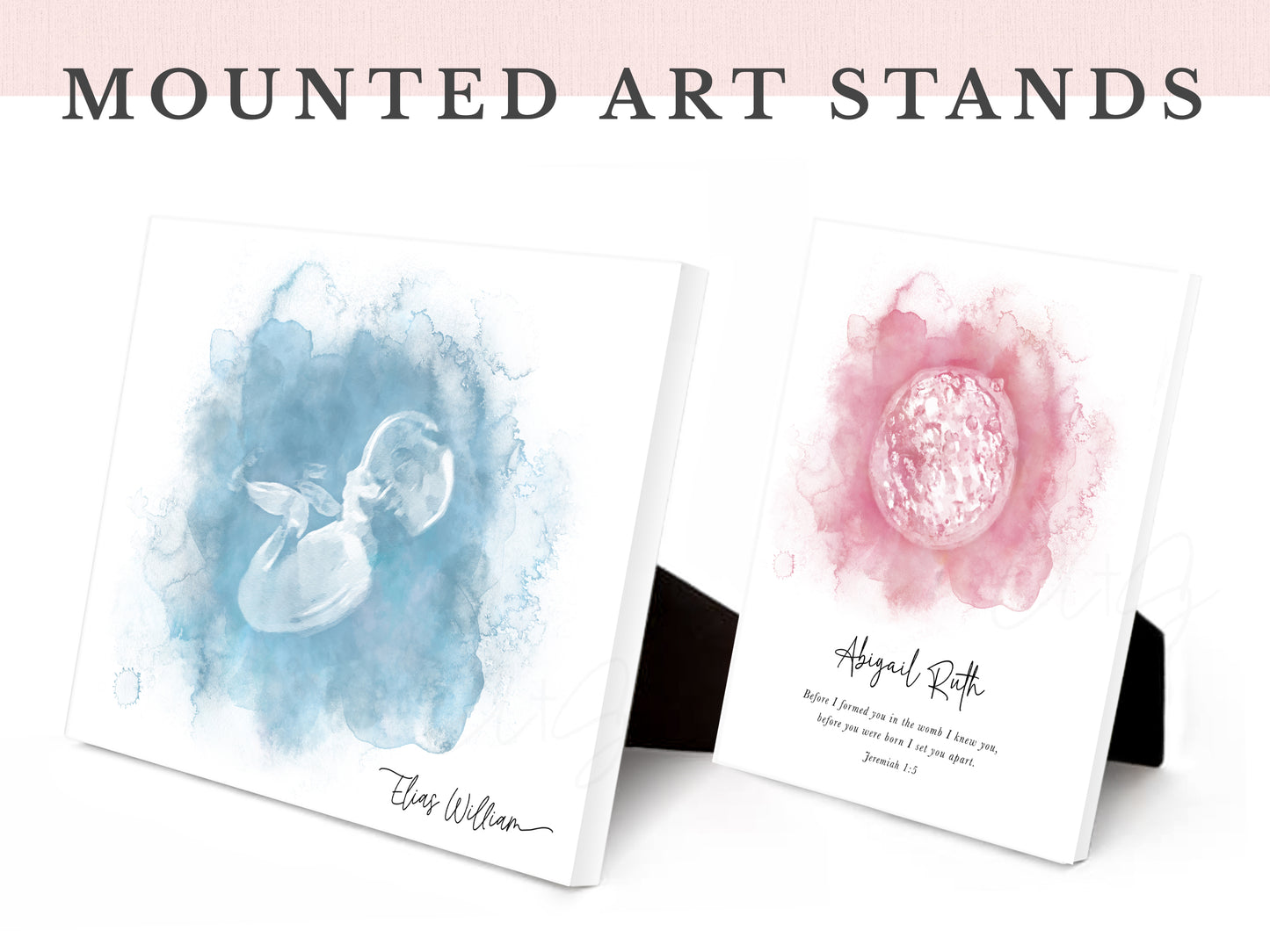 Rainbow Baby Splatter Heart Watercolor Ultrasound Art (Vertical)