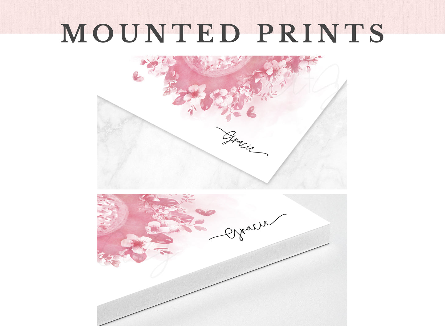 Three Hearts Watercolor Ultrasound Art - Vertical