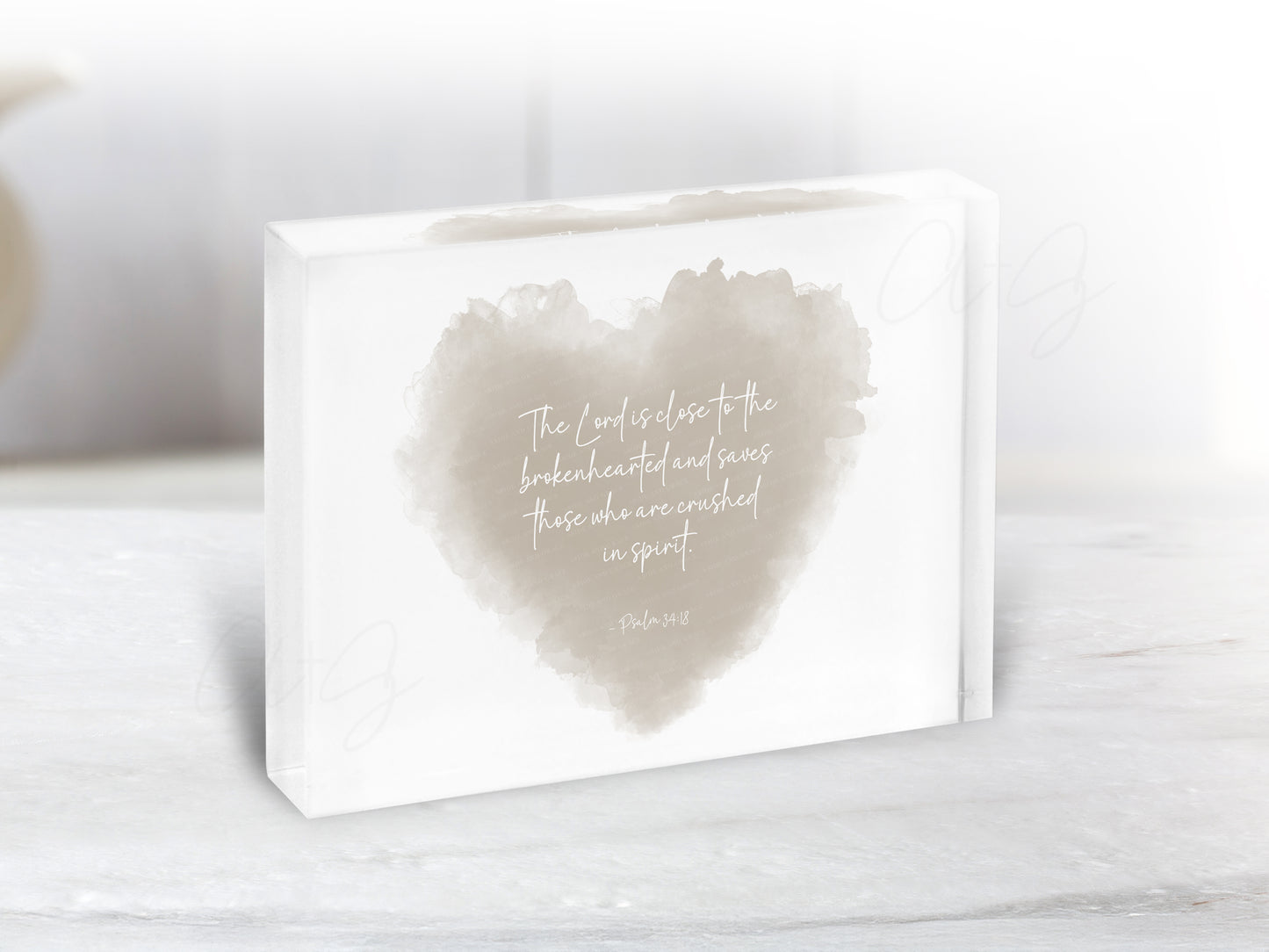 Comforting Bible verse art for baby remembrance gift