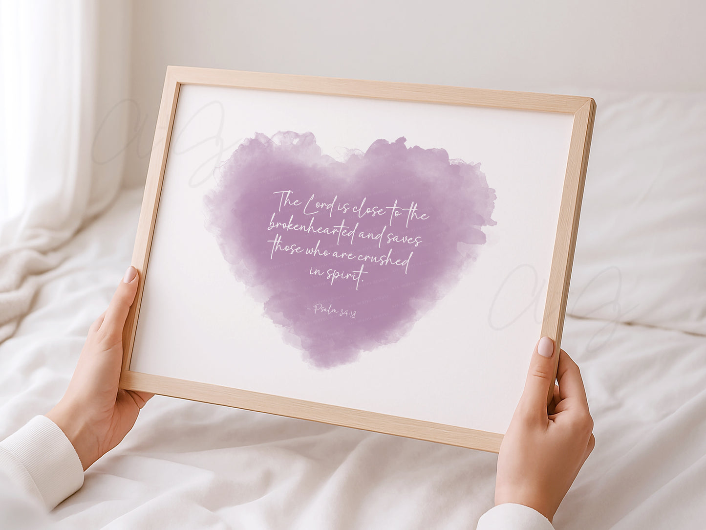 Christian scripture art print for grieving parents after baby loss
