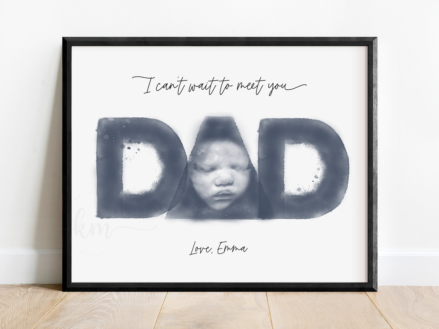 Personalized dad ultrasound keepsake for Father's Day or new dad gift