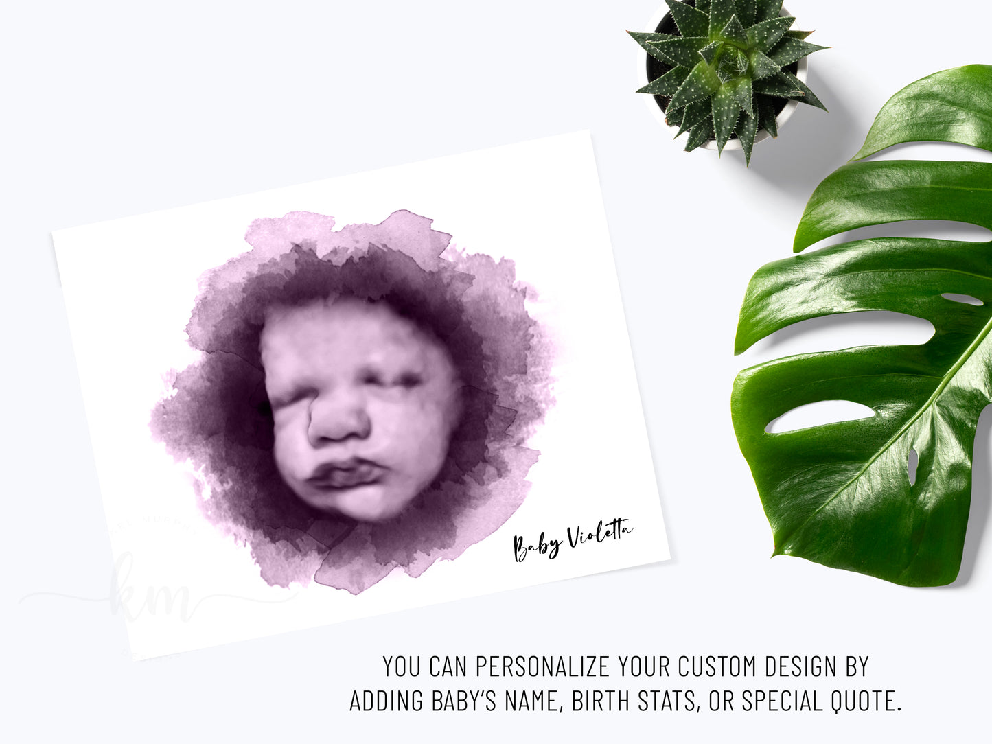 Custom 3D sonogram artwork in circle design for pregnancy remembrance