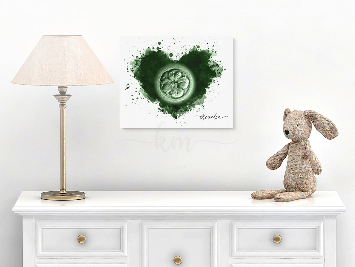 Baby remembrance splatter heart watercolor art for IVF or miscarriage