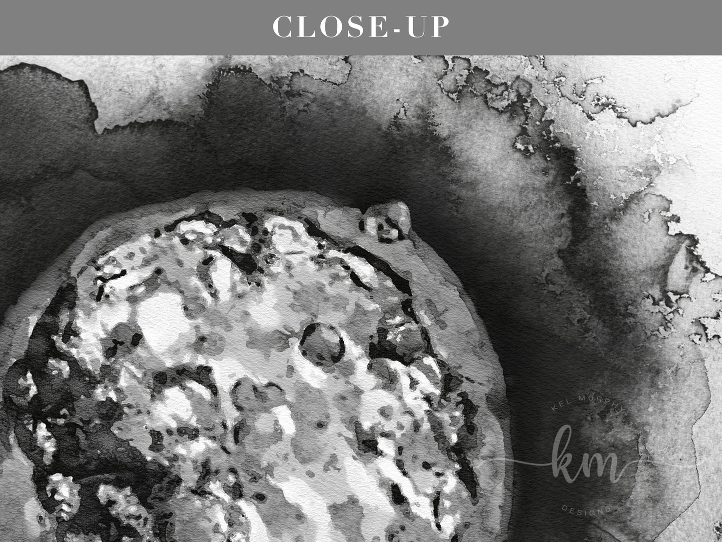 Close-up of hand-painted embryo design – thoughtful embryo artwork for loss parents