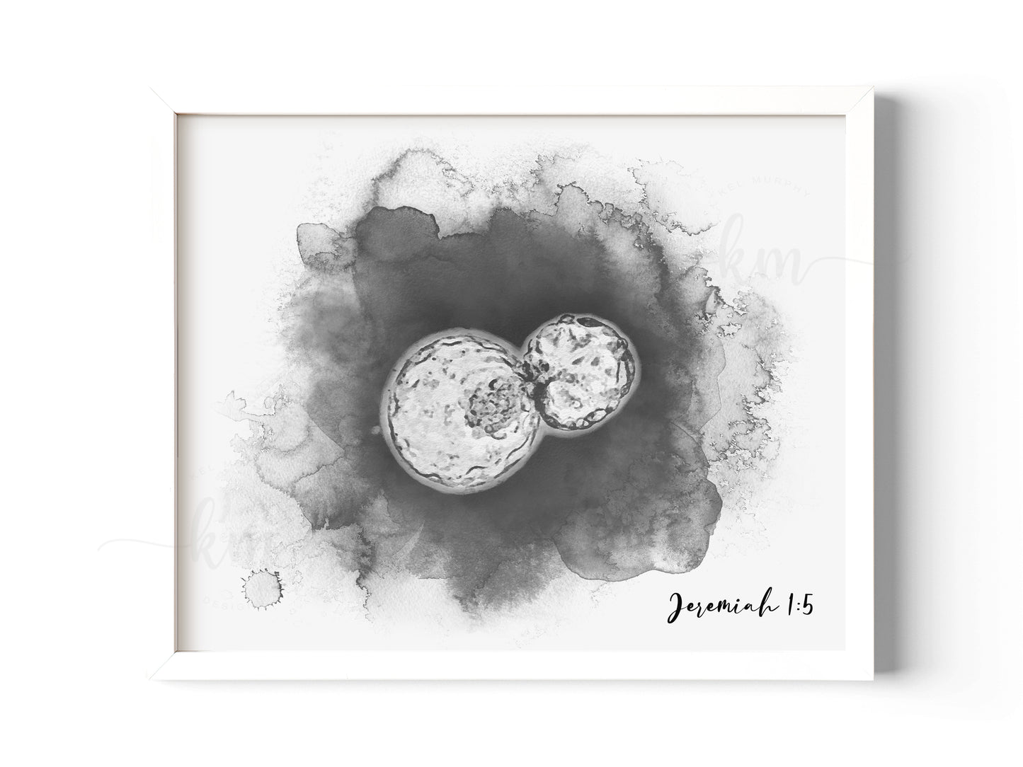 Hand-Painted Watercolor IVF Embryo Art