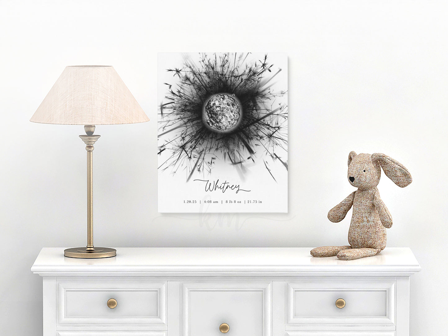 Dandelion IVF Embryo Art (Vertical)