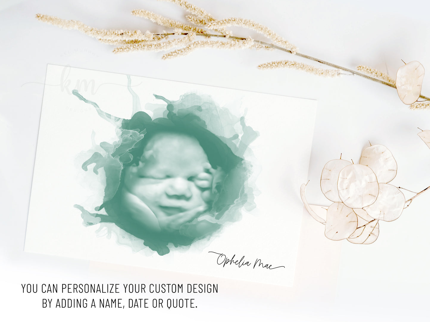 Custom 3D or 4D sonogram design for pregnancy remembrance
