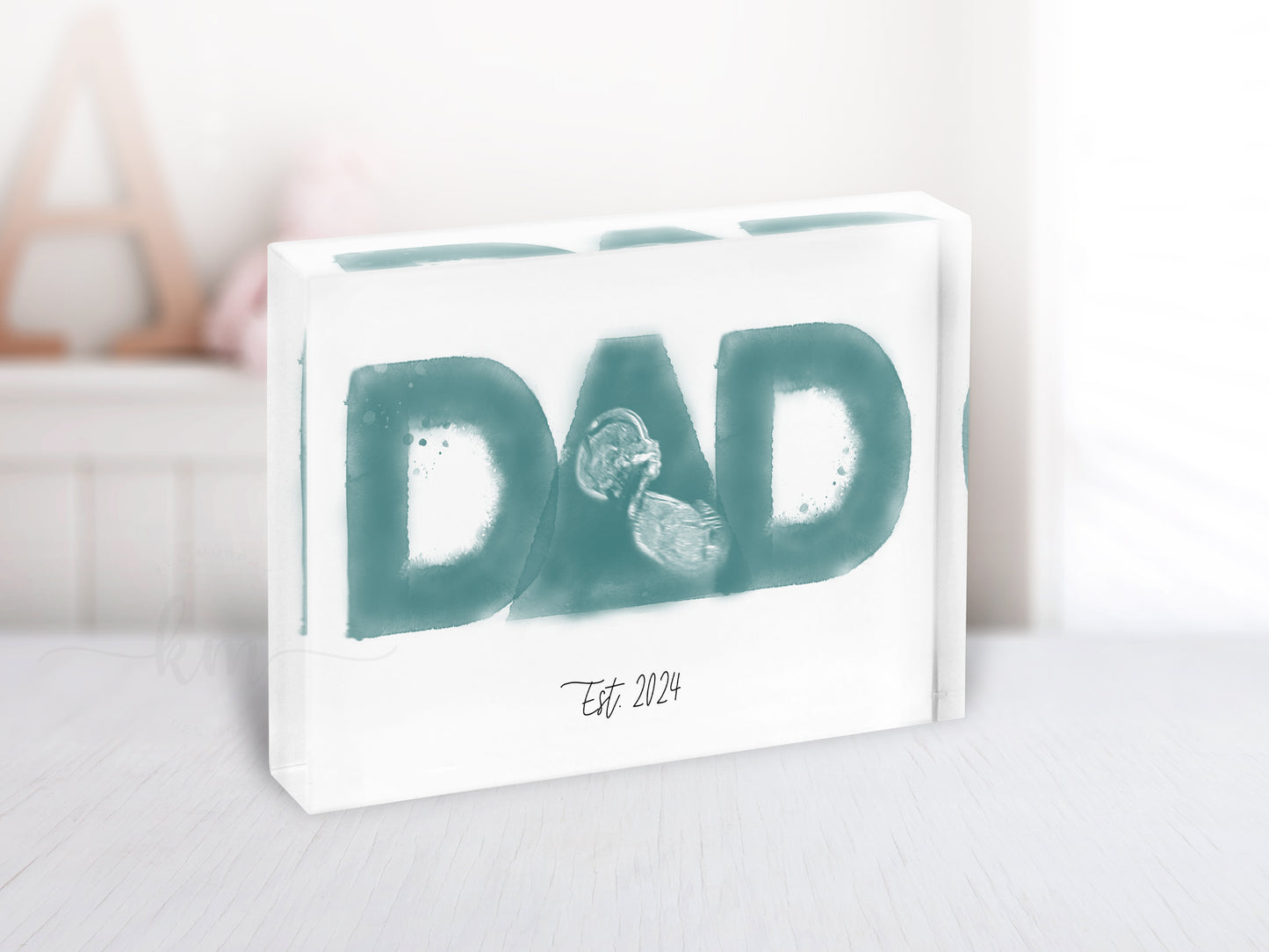 Custom dad ultrasound keepsake for first-time father gift