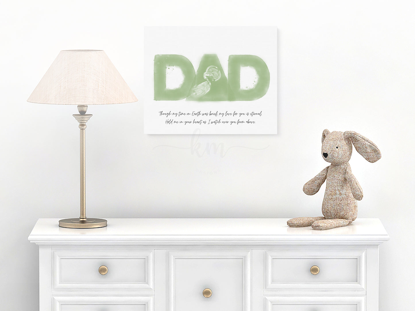 Personalized dad ultrasound print for Father's Day or baby announcement