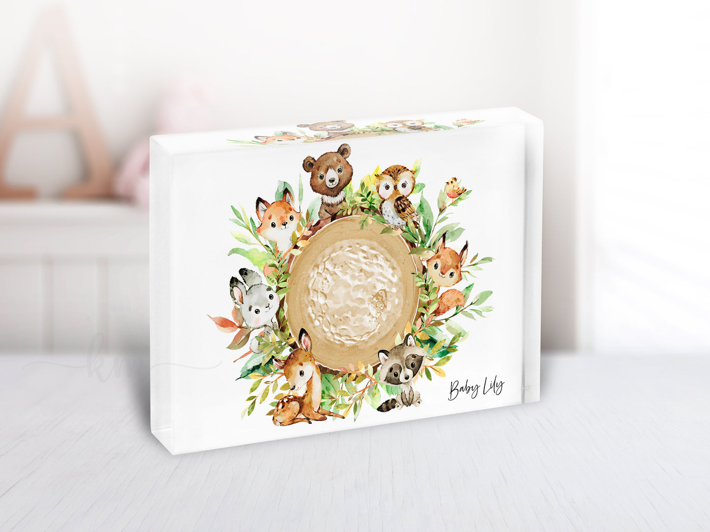Hand-Painted Forest Animals Watercolor Embryo Art