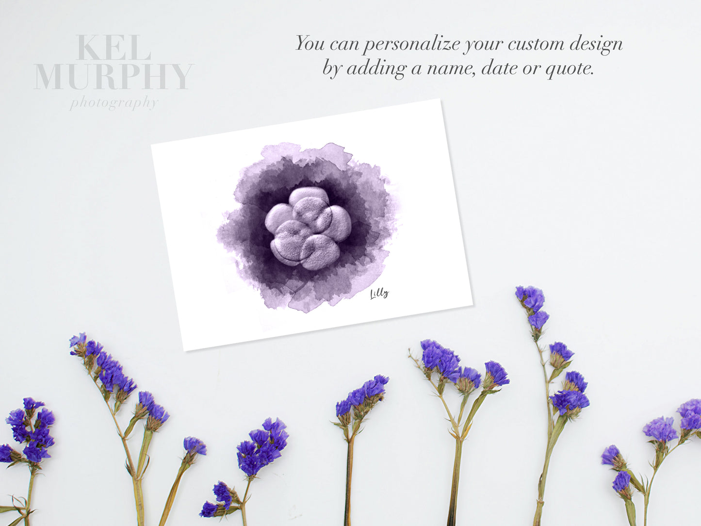Hand-painted circle embryo art for IVF, baby loss, or fertility journey