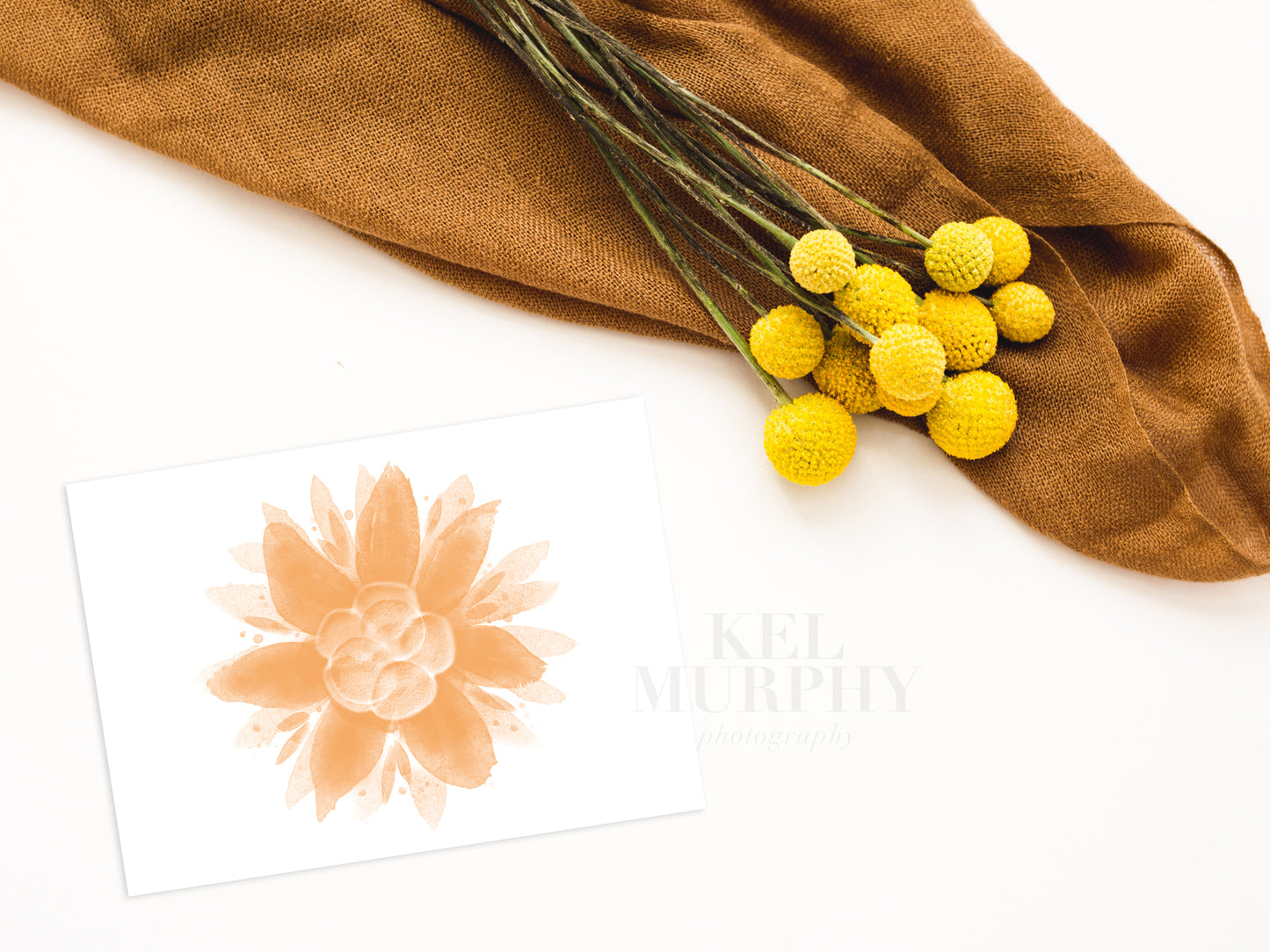 Watercolor embryo art with flower design for meaningful baby gift