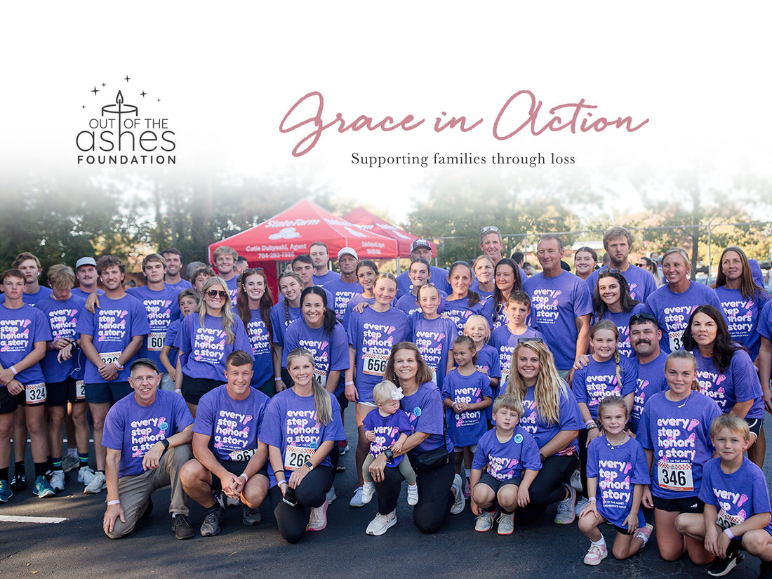 Abide and Grace (Grace in Action) blog feature highlighting Out of the Ashes Foundation pregnancy and infant loss support