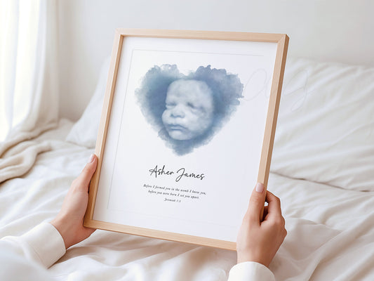 Mother’s Day Last Call - Custom Ultrasound Art, Watercolor Embryo & Baby Loss Gifts