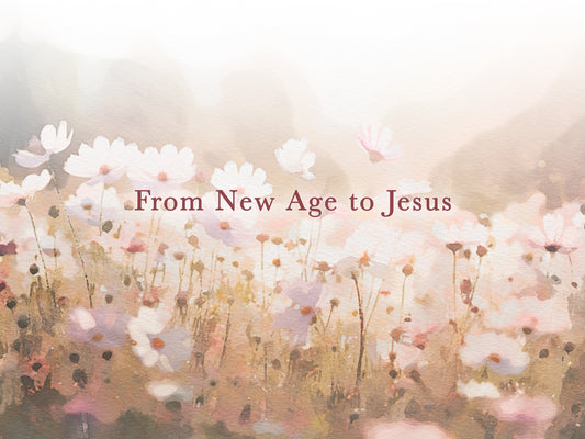 Watercolor floral blog header for a Christian testimony about leaving the New Age and finding Jesus for Abide and Grace