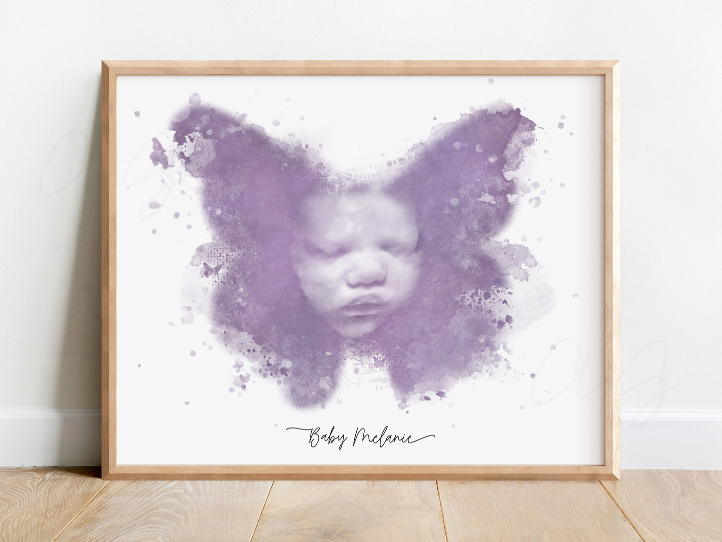 Butterfly Watercolor Ultrasound Art