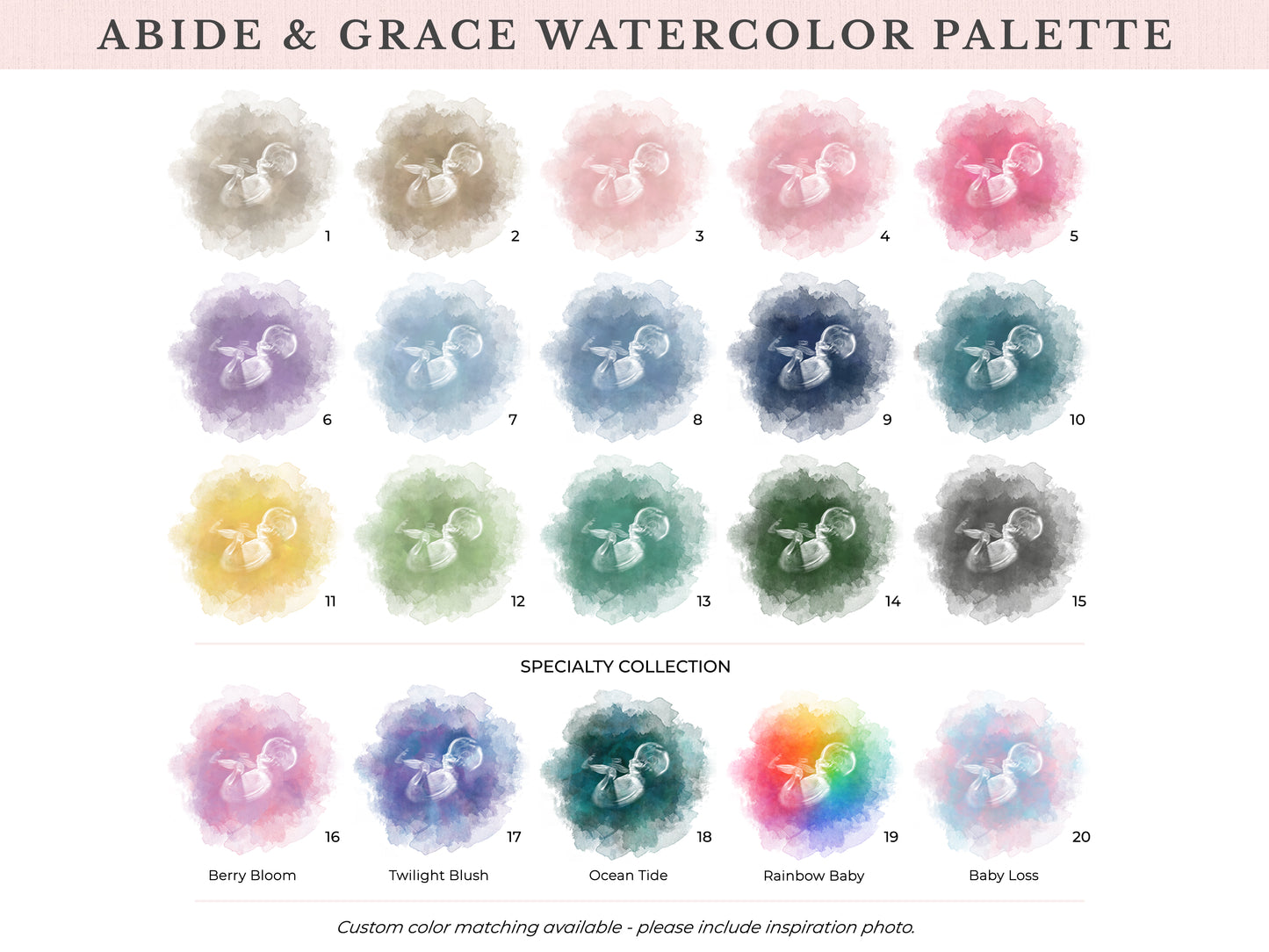 Blossom Heart Watercolor IVF Embryo Art