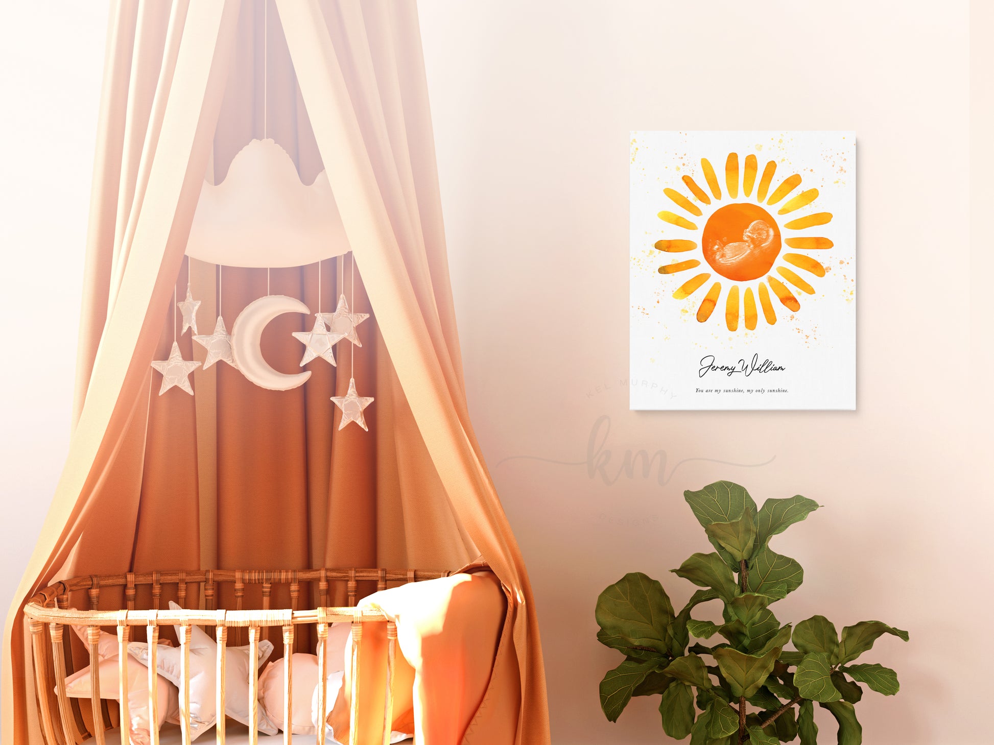 Sunshine ultrasound design – custom gift for pregnancy loss or celebration

