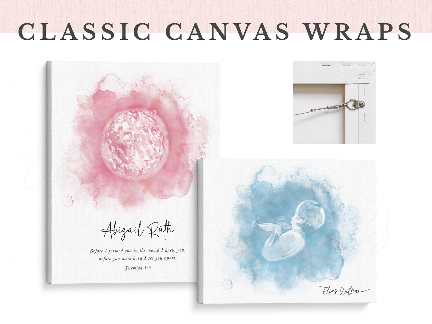 Splatter Heart Watercolor Ultrasound Art with Baby Heartbeat & QR Code
