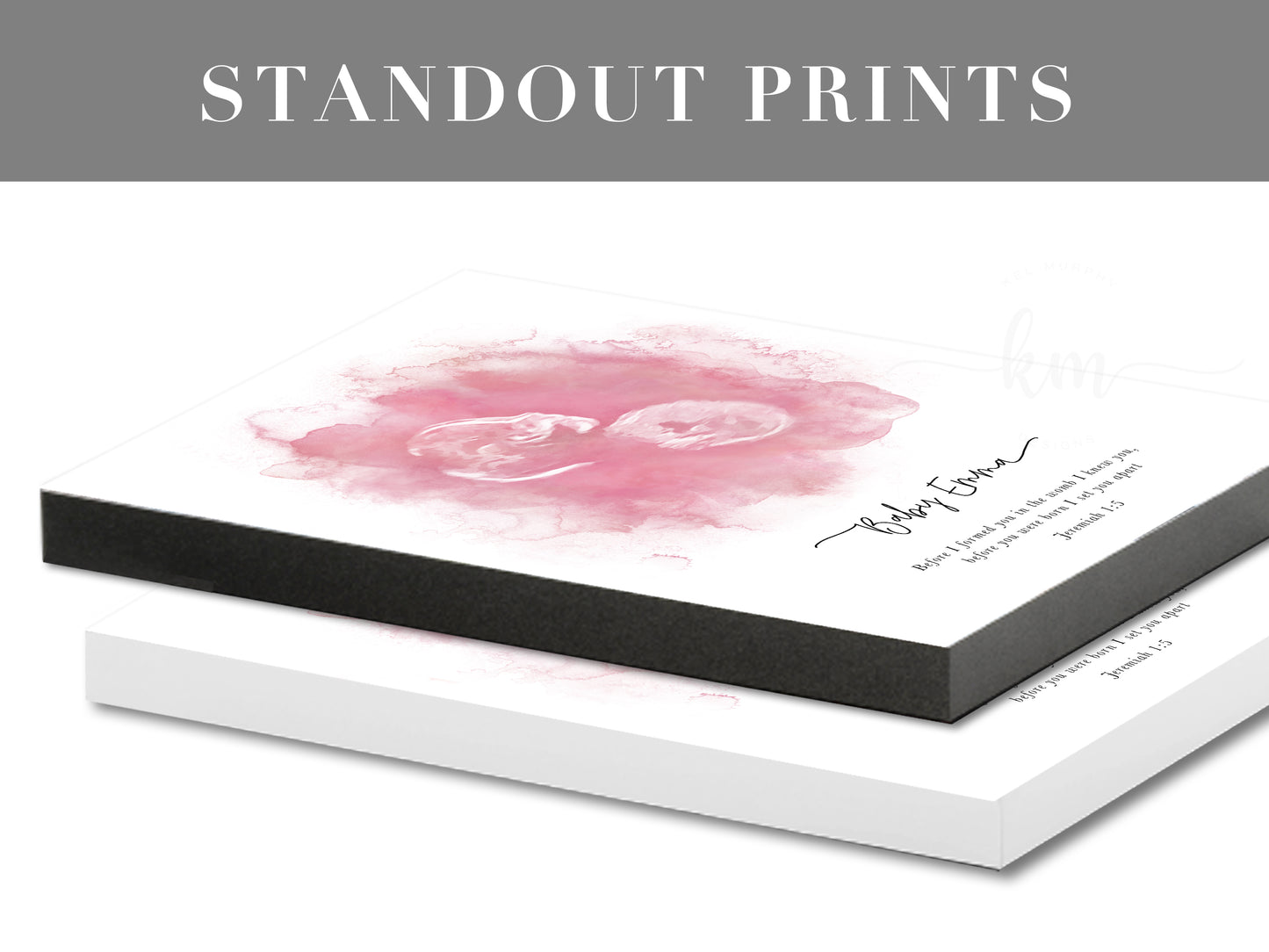 Heart Watercolor Ultrasound Art
