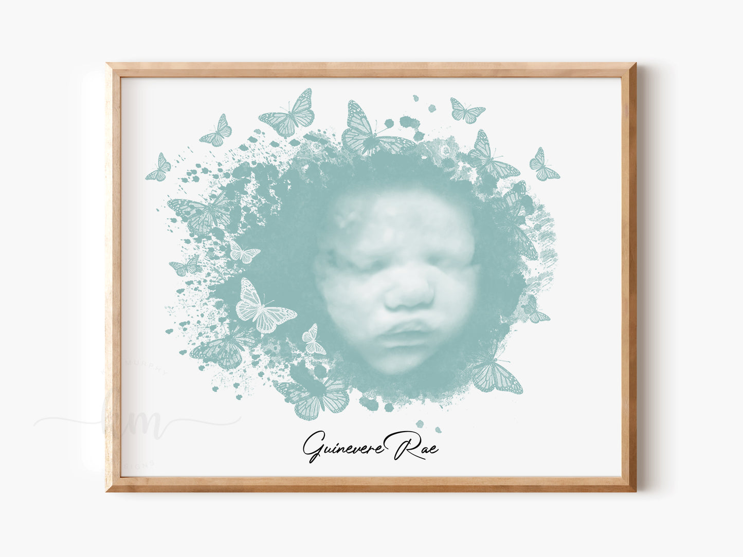Butterflies Watercolor Ultrasound Art