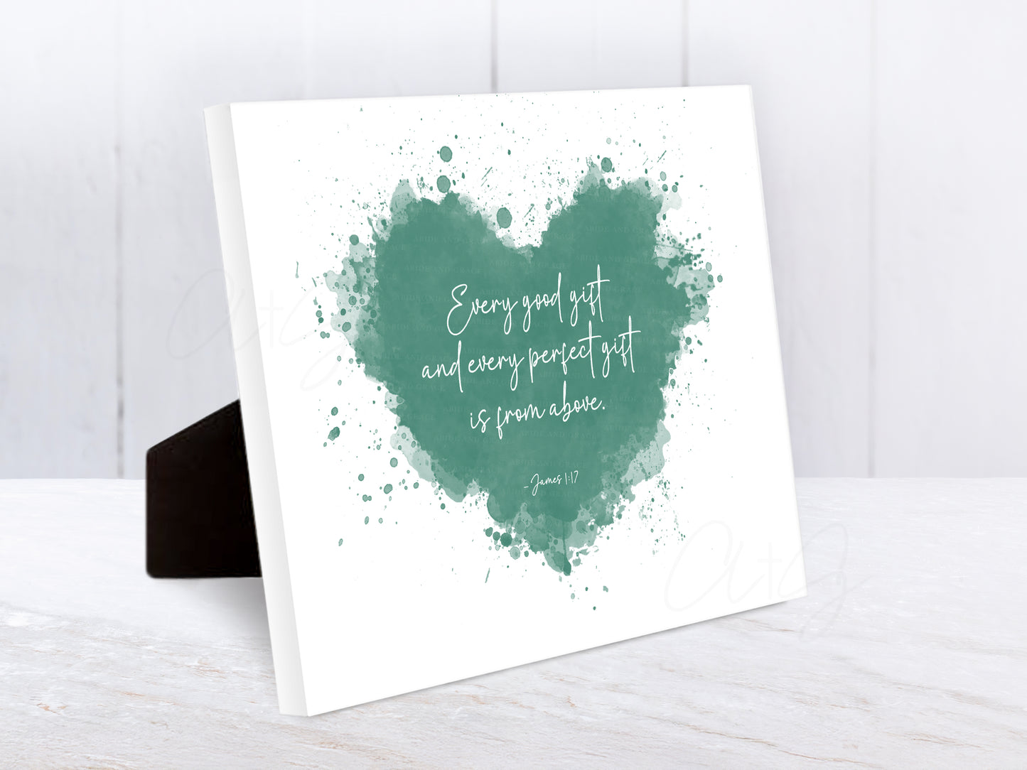 Every good gift and every perfect gift is from above – James 1:17 Heart Scripture Art