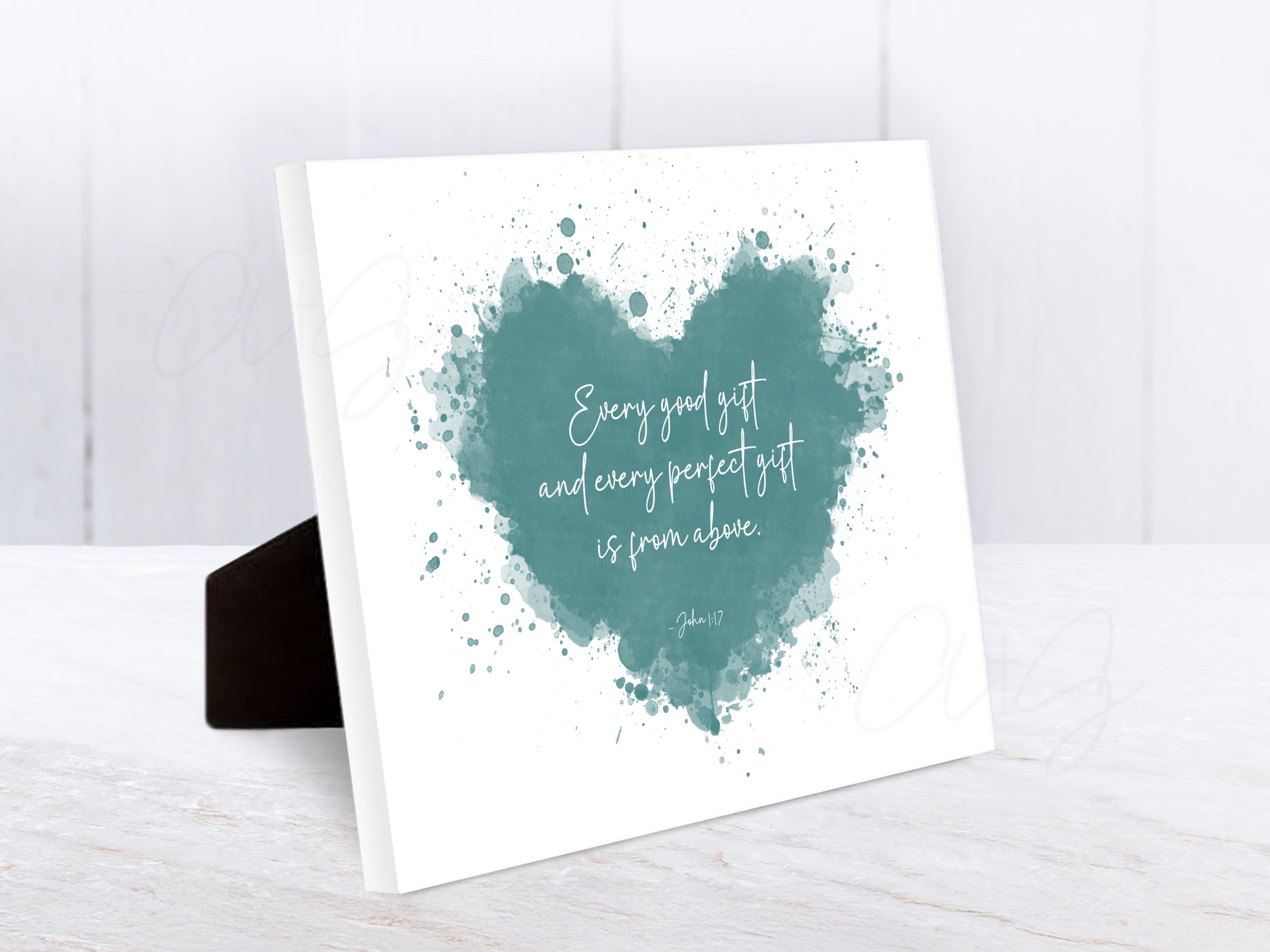 Every good gift and every perfect gift is from above Bible verse art print for baby shower or encouragement gift

