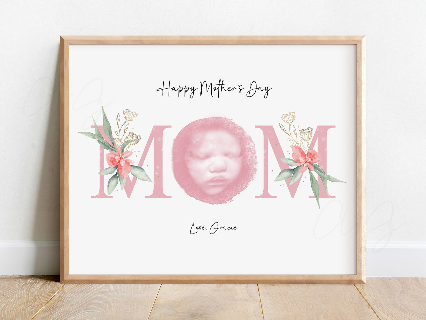 MOM Watercolor Ultrasound Art