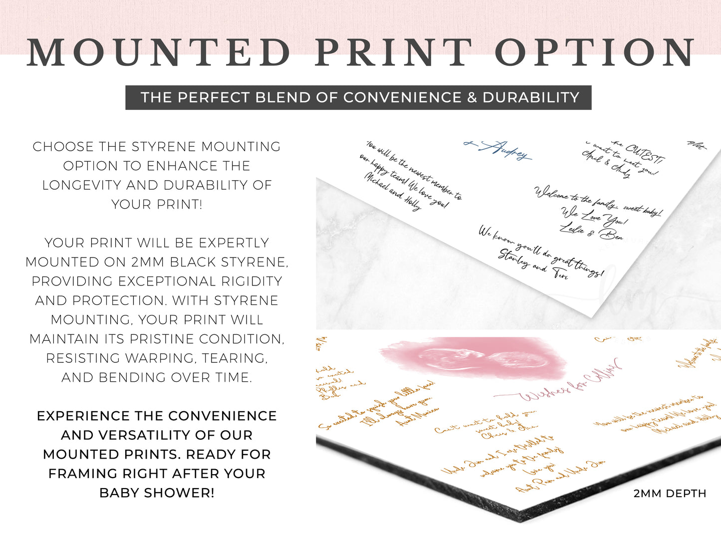 Baby Shower Guestbook Art with Moon Ultrasound