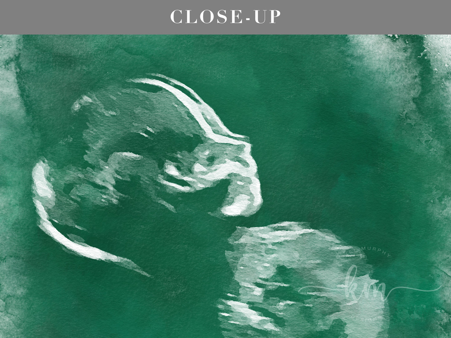 Close-up of personalized baby ultrasound art for nursery or memory box
