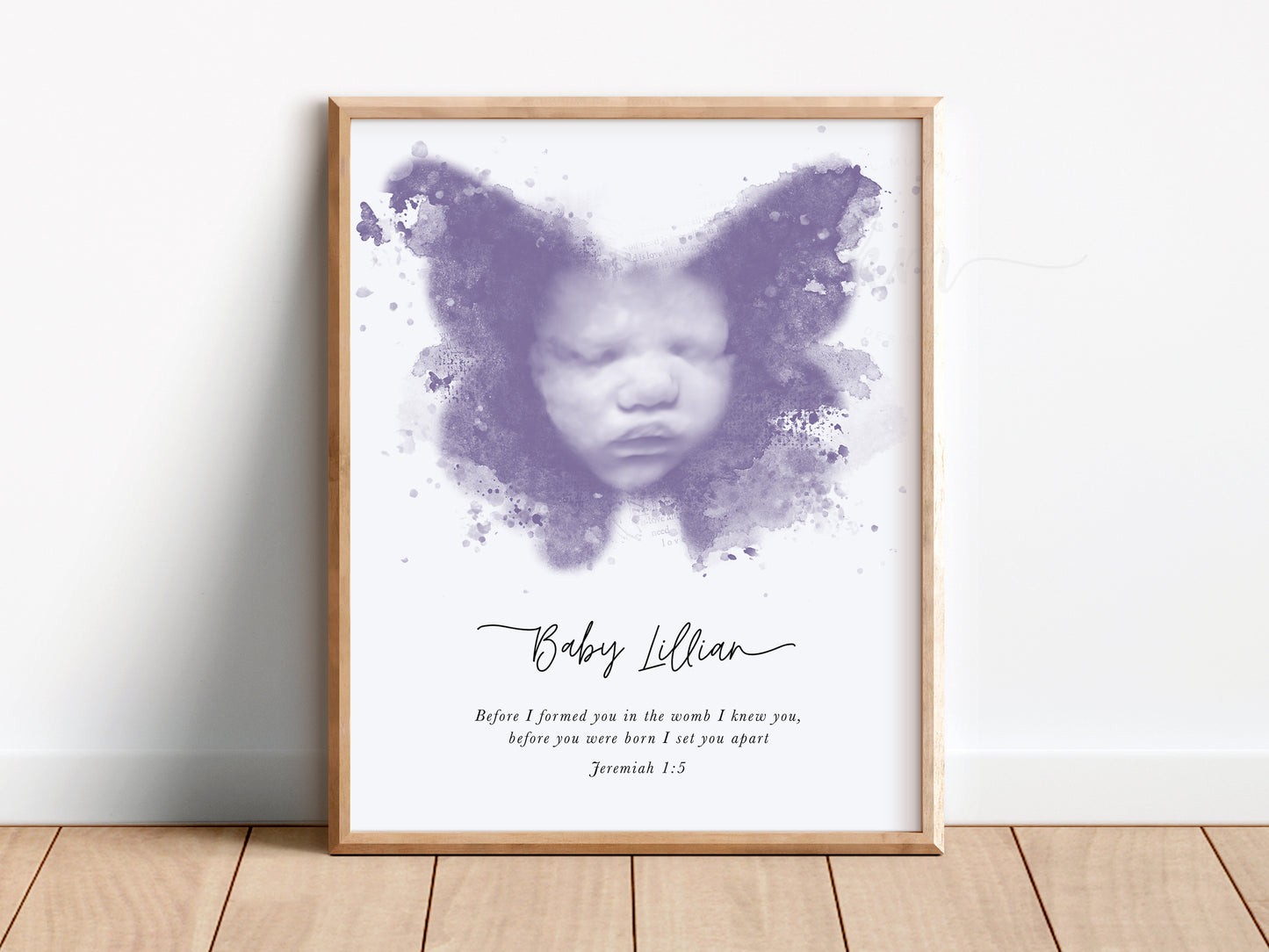 Butterfly Watercolor Ultrasound Art