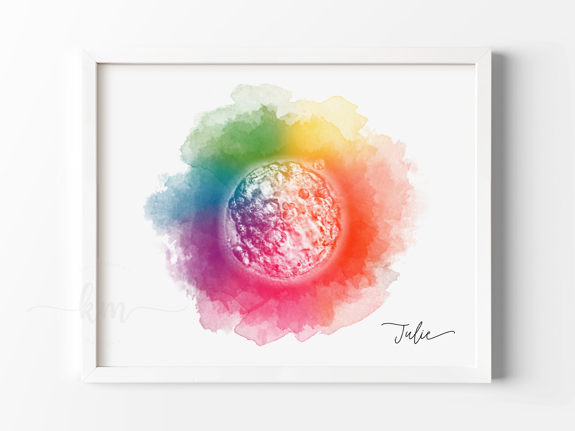 Personalized rainbow baby embryo keepsake for IVF or baby loss gift

