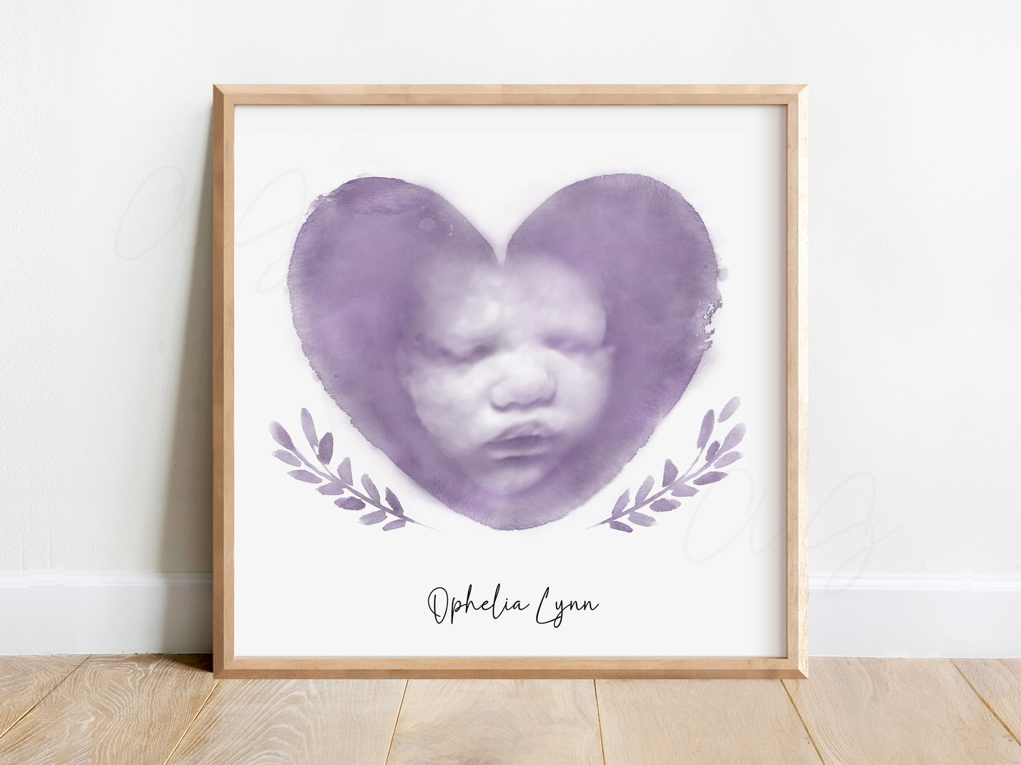 ultrasound heart watercolor art baby ultrasound keepsake personalized pregnancy artwork meaningful gift for expecting mom