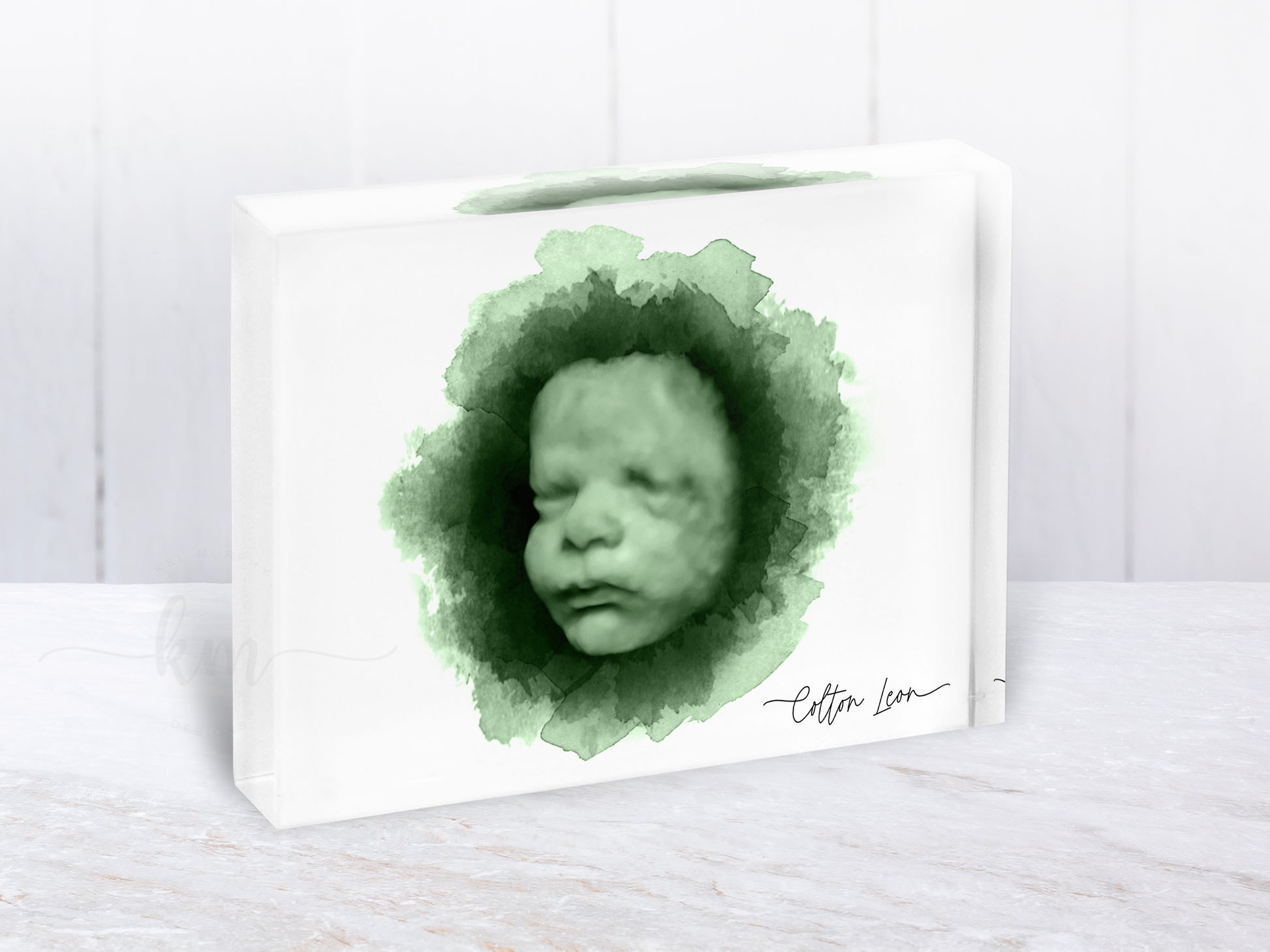 Circle ultrasound keepsake print for honoring pregnancy loss or new mom gift

