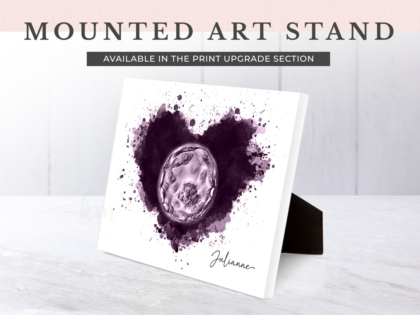 Splatter Heart IVF Embryo Art