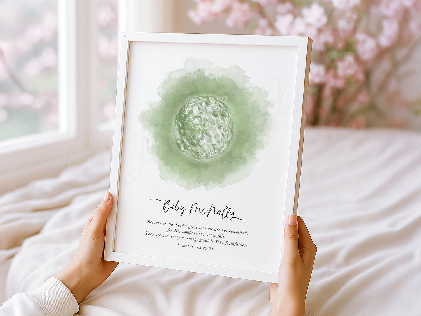 Circle Watercolor IVF Embryo Art