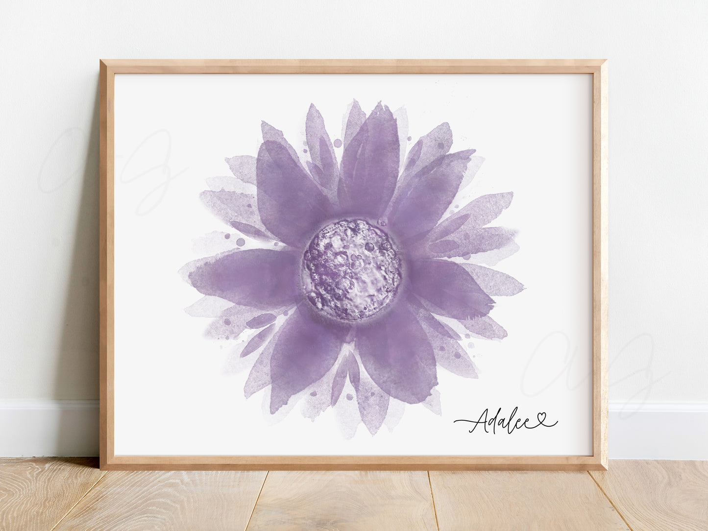 Flower Watercolor IVF Embryo Art