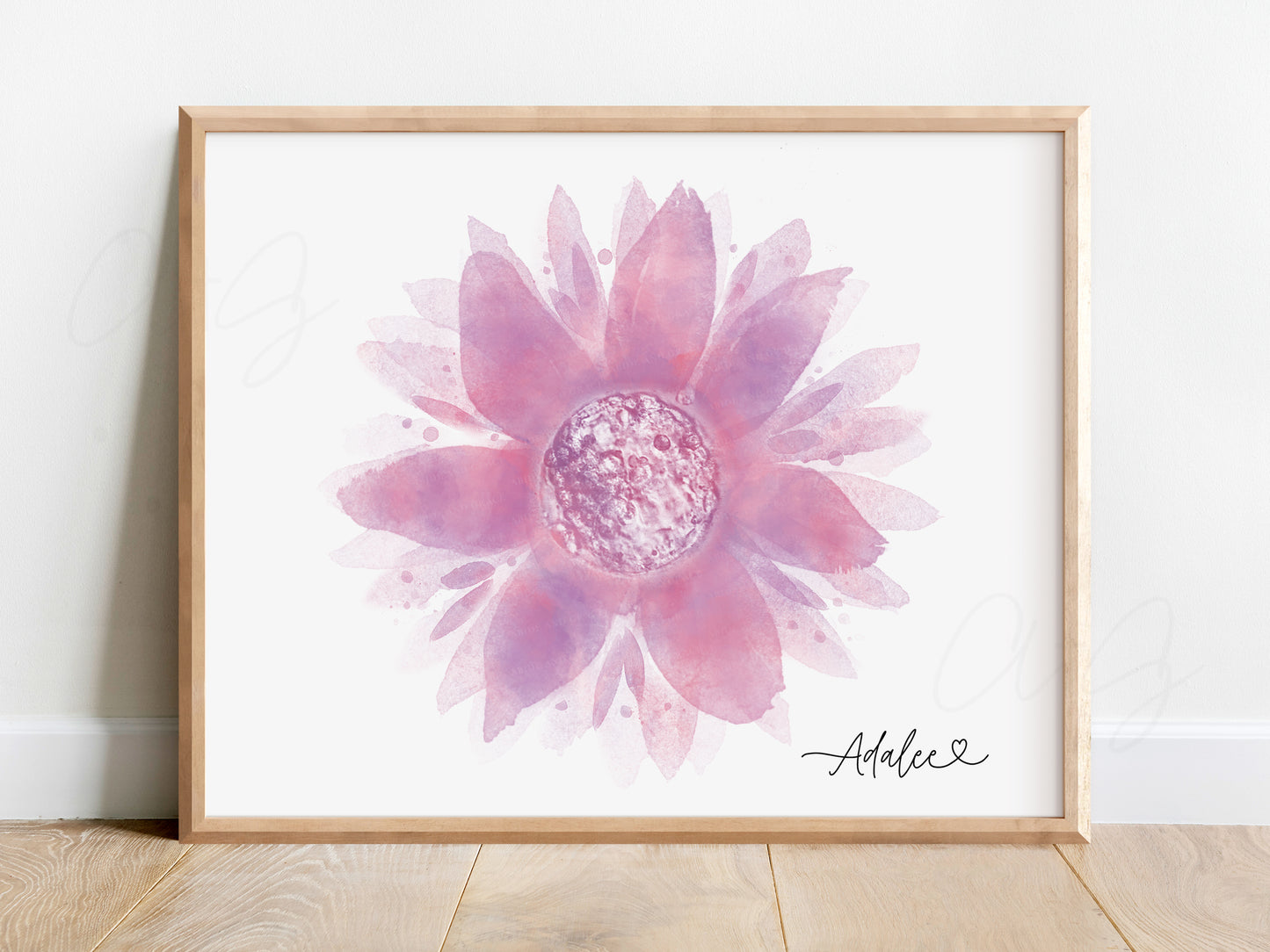 Flower Watercolor IVF Embryo Art