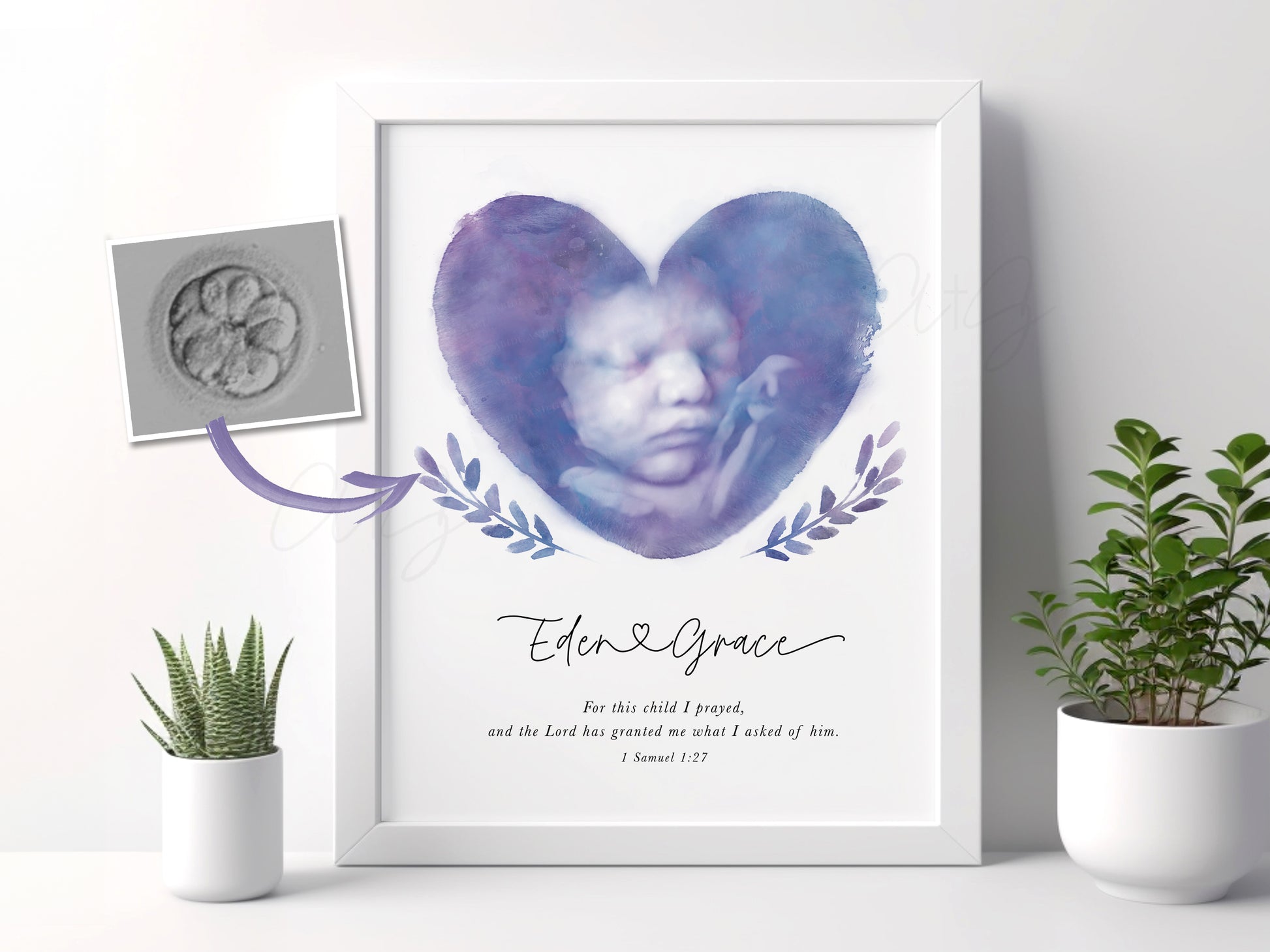 baby ultrasound art in watercolor heart custom pregnancy keepsake ultrasound artwork gift for new mom nursery decor