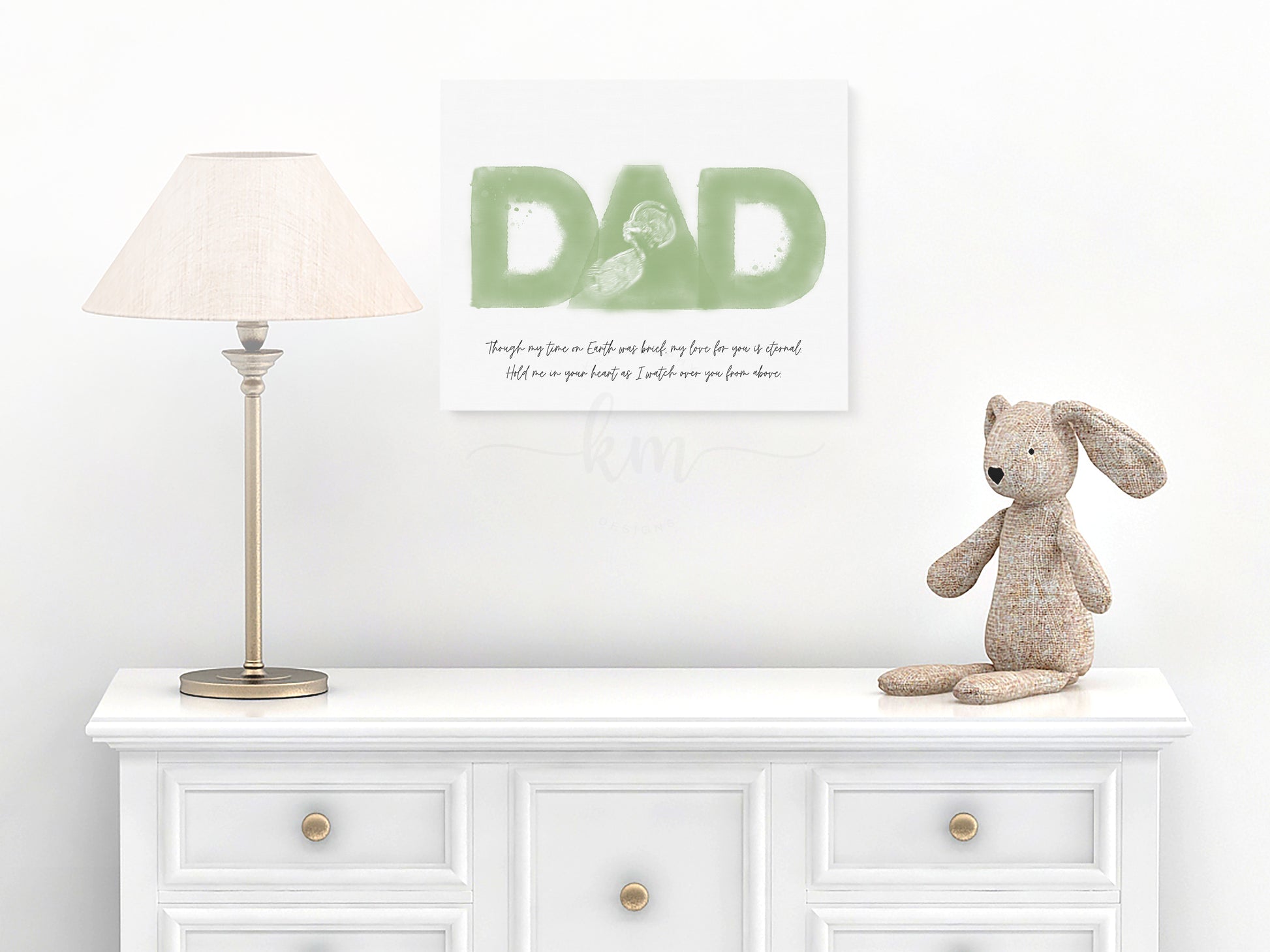 Personalized dad ultrasound print for Father's Day or baby announcement

