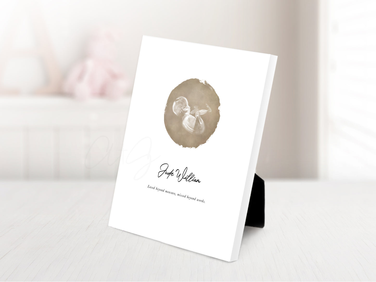 Modern Circle Watercolor Ultrasound Art